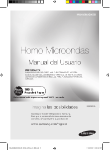 Manual de uso Samsung MG402MADXBB Microondas