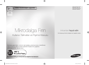 Kullanım kılavuzu Samsung MS23F301EAW Mikrodalga