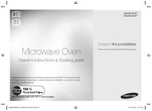 Manual Samsung MS28F303EFS Microwave