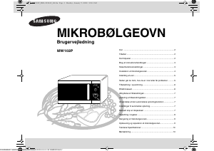 Brugsanvisning Samsung MW102P-S Mikroovn