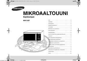 Käyttöohje Samsung MW102P-S Mikroaaltouuni