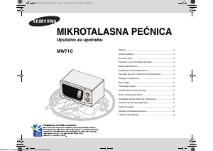 Priručnik Samsung MW71C Mikrovalna pećnica
