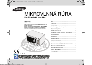 Návod Samsung MW71C Mikrovlnná rúra