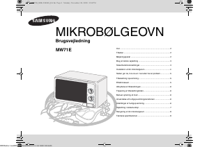 Brugsanvisning Samsung MW71E Mikroovn