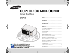 Manual Samsung MW73C Cuptor cu microunde