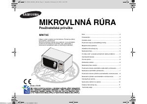 Návod Samsung MW73C Mikrovlnná rúra