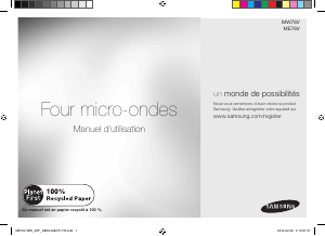 Mode d’emploi Samsung MW76V-WW Micro-onde