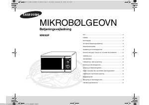 Brugsanvisning Samsung MW82P-B Mikroovn