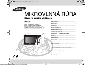 Návod Samsung MW82Y-S Mikrovlnná rúra