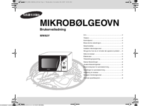 Bruksanvisning Samsung MW82Y-S Mikrobølgeovn