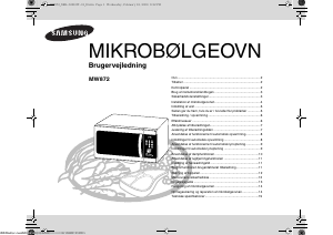 Brugsanvisning Samsung MW872 Mikroovn