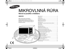 Návod Samsung MW87W Mikrovlnná rúra