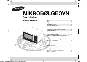 Brugsanvisning Samsung MW89M-B Mikroovn