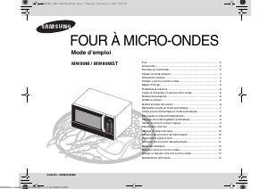 Mode d’emploi Samsung MW89MST Micro-onde