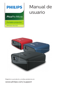 Manual de uso Philips PPX320 PicoPix Micro Proyector