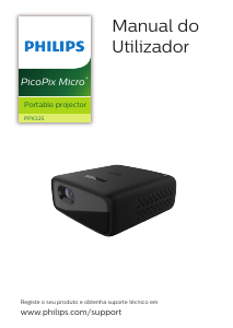 Manual Philips PPX325 PicoPix Micro+ Projetor