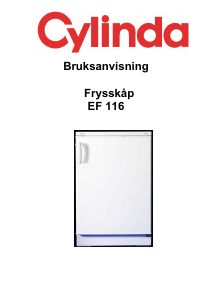 Bruksanvisning Cylinda EF 116 Frys