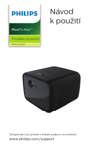 Manuál Philips PPX720 PicoPix MaxTV Projektor