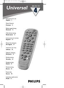 Manual Philips SBC RU 254 Comando remoto