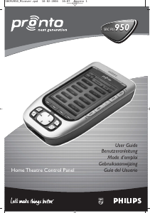 Manual Philips SBC RU 950 Remote Control