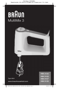 Manual Braun HM 3135 MultiMix 3 Mixer de mână