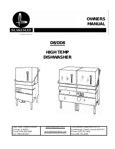 Handleiding Blakeslee D8 Vaatwasser
