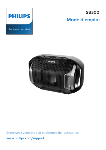 Mode d’emploi Philips SB300B Haut-parleur