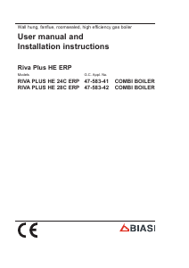 Bruksanvisning Biasi Riva Plus Combi 24C ERP Varmvattenberedare