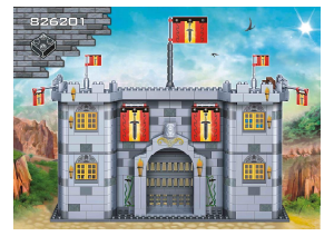 Manual BanBao set 8262 Castle Zidurile castelului