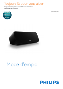 Mode d’emploi Philips SBT300 Haut-parleur