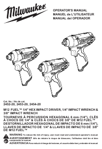 Manual de uso Milwaukee 2453-20 Llave de impacto