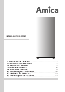 Manual Amica EVKS 16165 Frigider