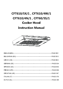 Manuale Candy CFT610/4N/1 Cappa da cucina