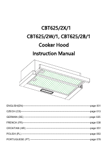 Manual de uso Candy CBT625/2X/1 Campana extractora