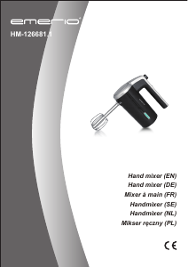 Manual Emerio HM-126681.1 Hand Mixer