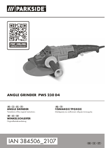 Manual Parkside IAN 384506 Angle Grinder