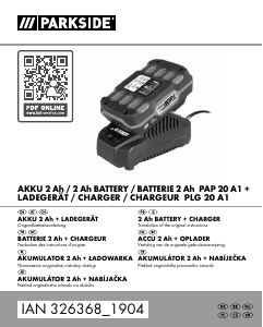 Instrukcja Parkside IAN 326368 Ładowarka akumulatorów