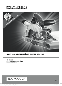 Bedienungsanleitung Parkside IAN 277290 Kreissäge