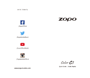 Handleiding Zopo Color C3 Mobiele telefoon