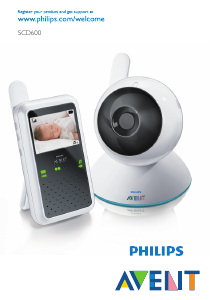 Vadovas Philips SCD600 Kūdikio stebėjimo įrenginys
