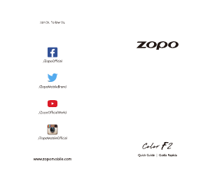 Manual Zopo Color F2 Mobile Phone