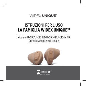 Manuale Widex Unique U-CIC-M Apparecchio acustico