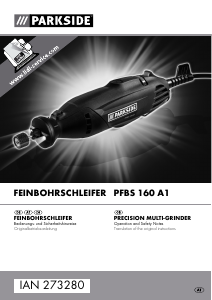 Bedienungsanleitung Parkside IAN 273280 Stabschleifer