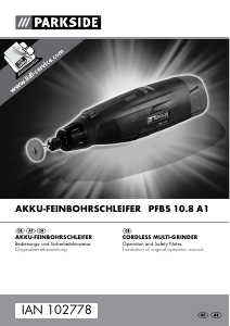 Bedienungsanleitung Parkside IAN 102778 Stabschleifer