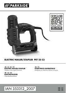 Bedienungsanleitung Parkside IAN 353312 Tacker