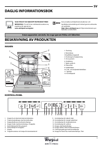 Bruksanvisning Whirlpool WUO 3T222 L X Diskmaskin