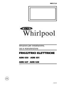 Manuale Whirlpool ADN 650 Friggitrice