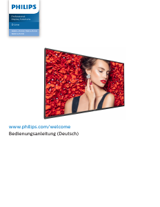 Bedienungsanleitung Philips 65BDL4510D LED fernseher