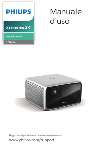 Manuale Philips SCN450 Screeneo S4 Proiettore