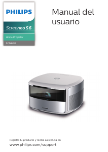 Manual de uso Philips SCN650 Screeneo S6 Proyector
